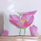 Hot Pink Cosmos Throw Pillow - Hillcroft Home