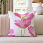 Hot Pink Cosmos Throw Pillow throw pillow - Hillcroft Home