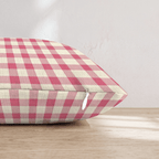 Hot Pink Gingham Throw Pillow - Hillcroft Home