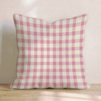 Hot Pink Gingham Throw Pillow - Hillcroft Home