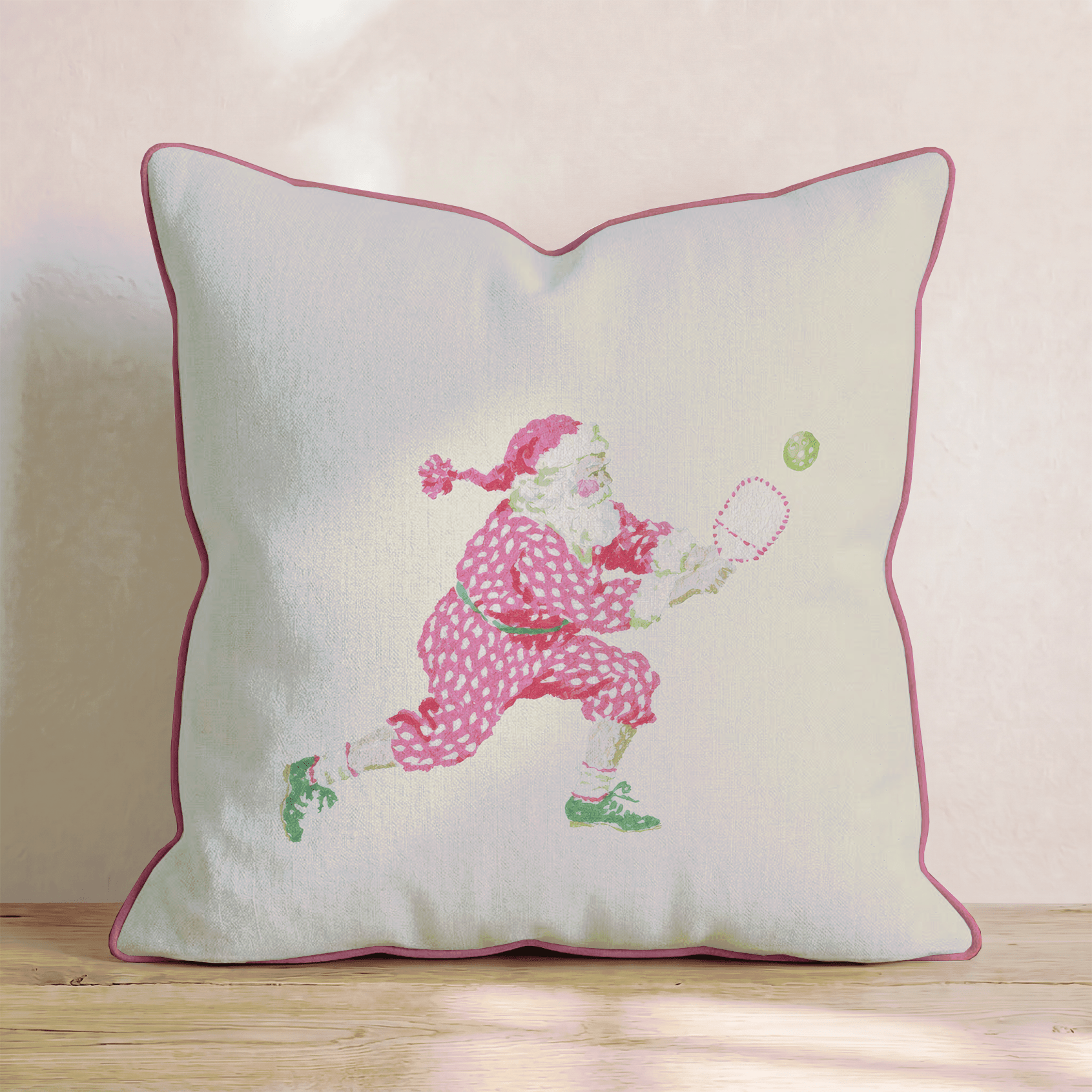 Hot Pink Pickleball Throw Pillow - Hillcroft Home