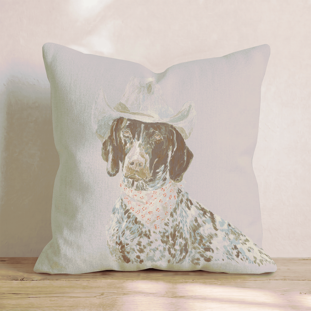 Howdy GSP Throw Pillow - Hillcroft Home
