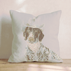 Howdy GSP Throw Pillow - Hillcroft Home
