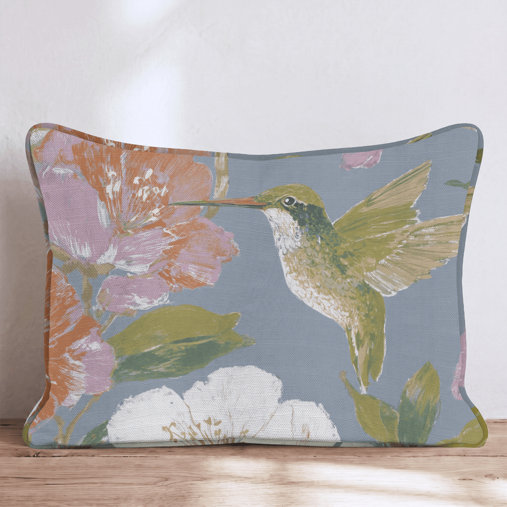Hummingbird Gardens Throw Pillow - Hillcroft Home
