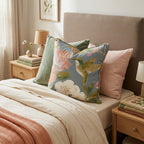 Hummingbird Gardens Throw Pillow - Hillcroft Home