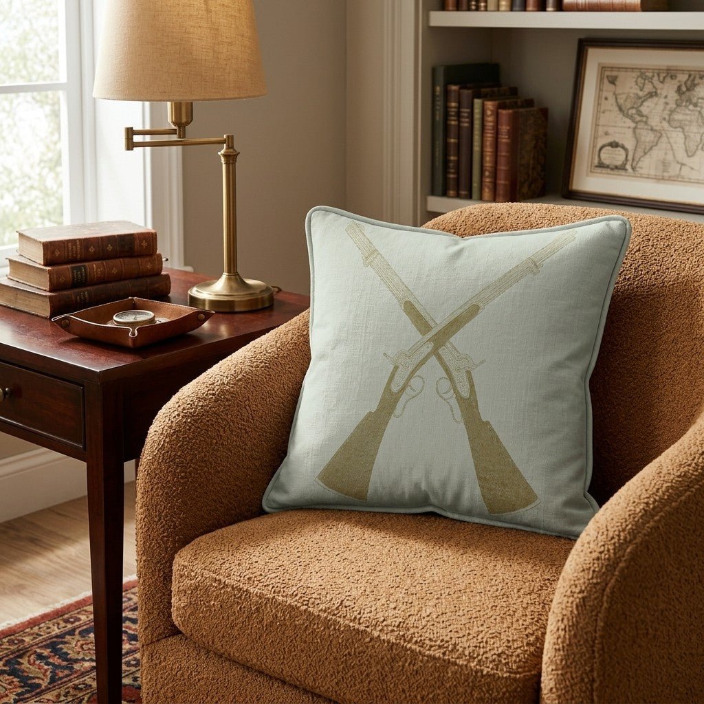 Hunting Rifle Throw Pillow - Hillcroft Home