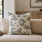 Hunting Toile Throw Pillow throw pillow - Hillcroft Home