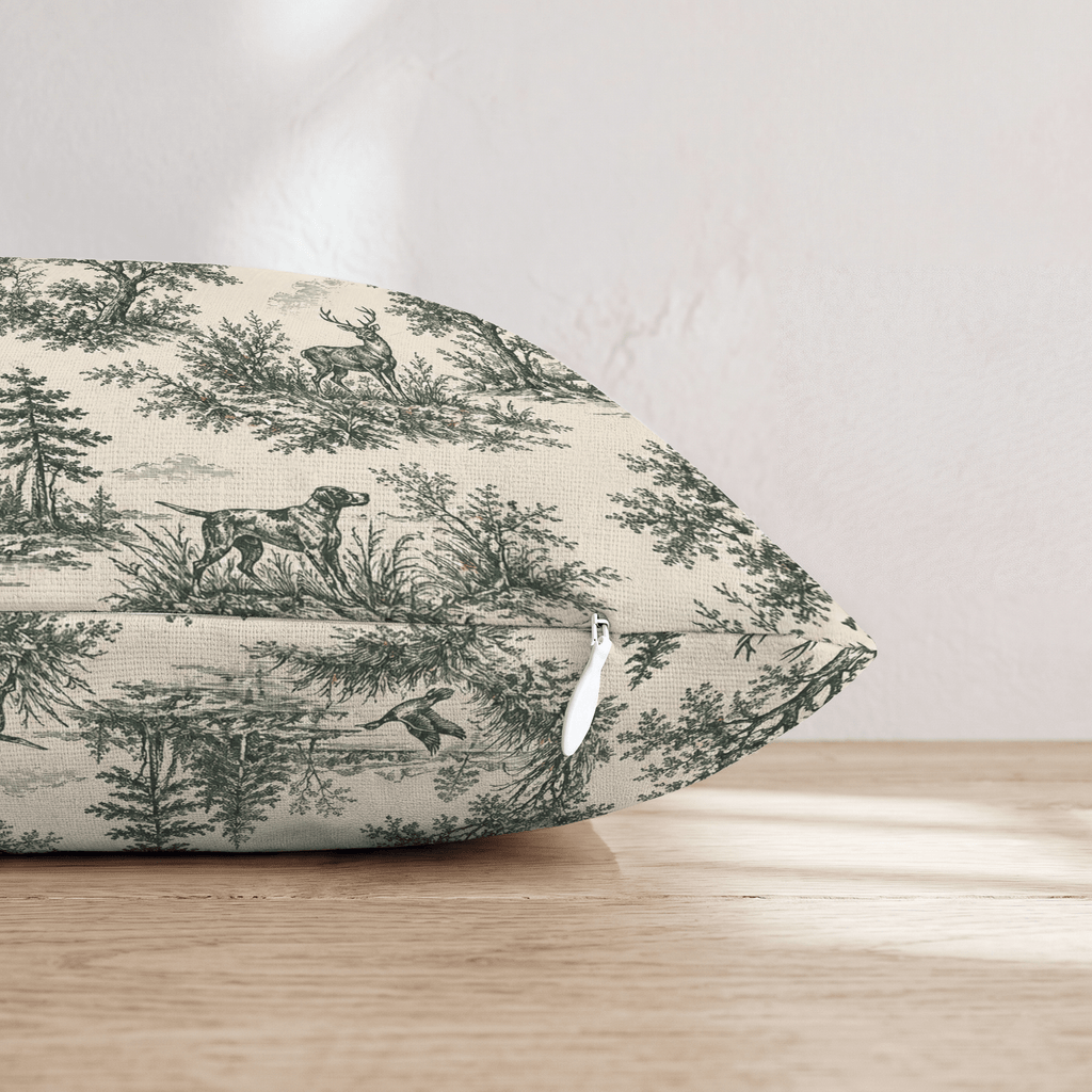 Hunting Toile Throw Pillow - Hillcroft Home