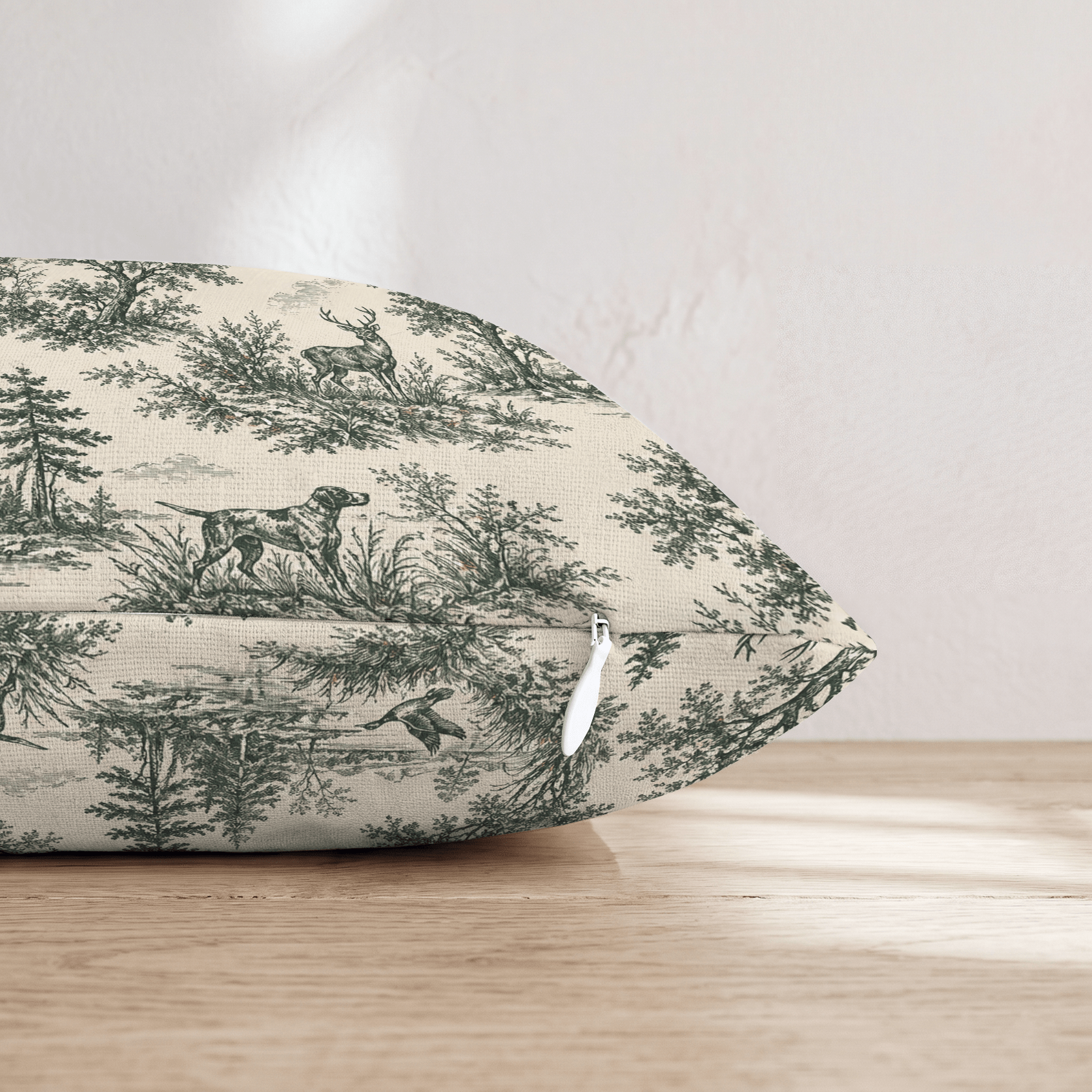 Hunting Toile Throw Pillow - Hillcroft Home