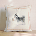Husky Coffee Throw Pillow - Hillcroft Home