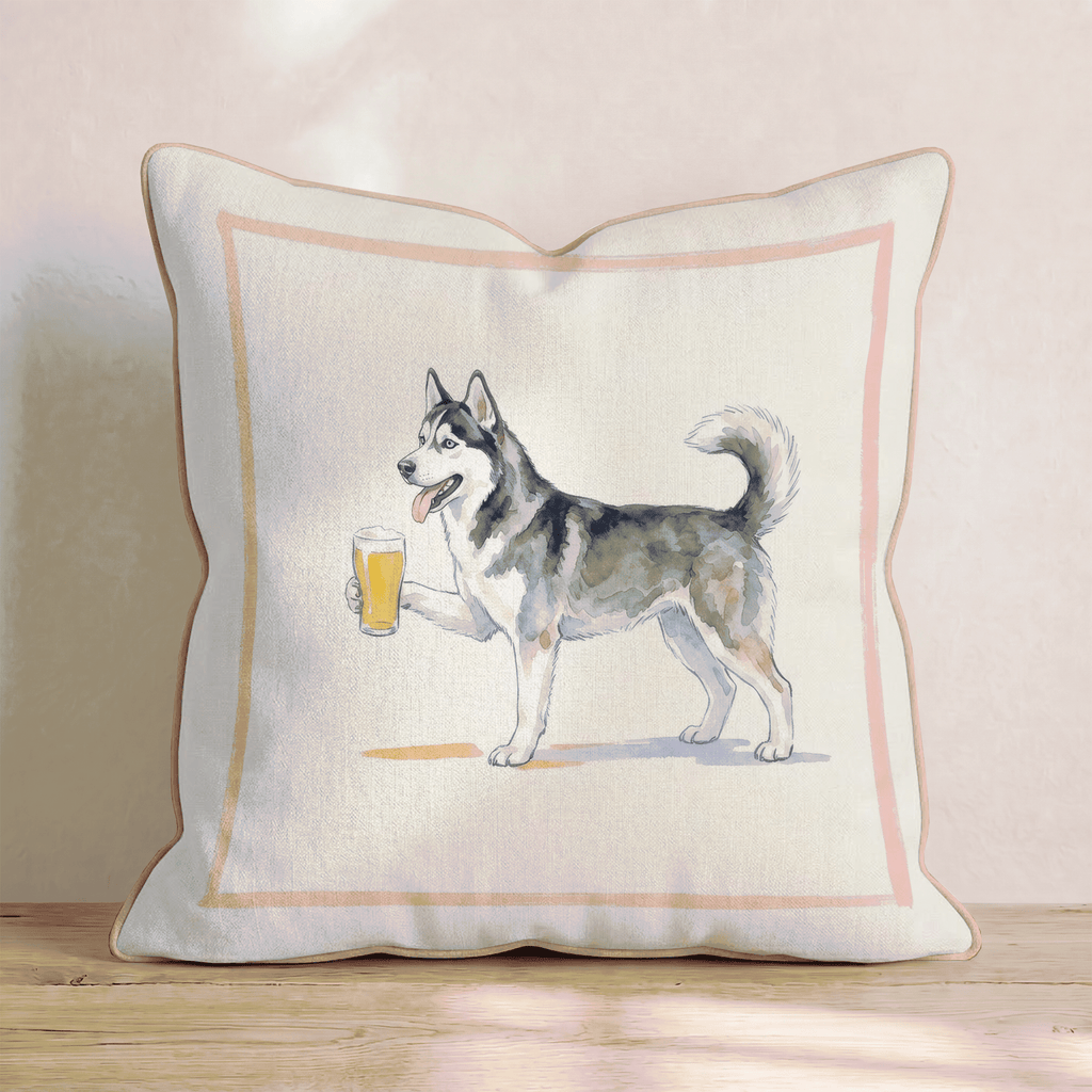 Husky Lager Throw Pillow - Hillcroft Home