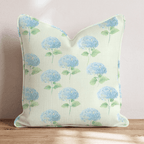 Hydrangea Mint Throw Pillow - Hillcroft Home