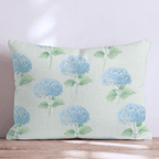 Hydrangea Mint Throw Pillow - Hillcroft Home