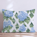Hydrangea Trellis Throw Pillow - Hillcroft Home