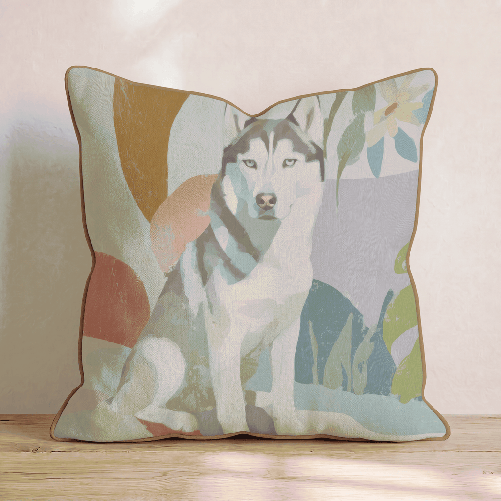 Ice Blue Gaze Throw Pillow - Hillcroft Home
