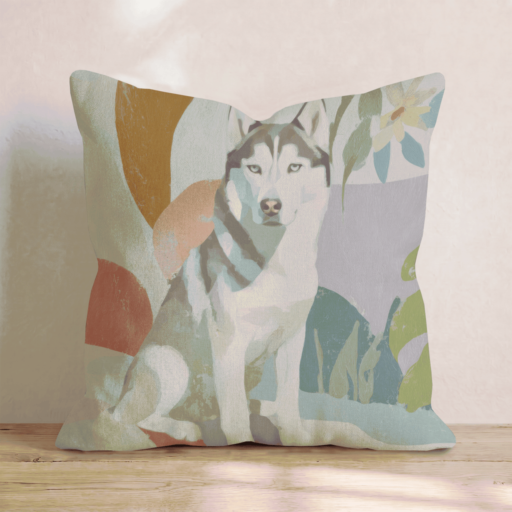 Ice Blue Gaze Throw Pillow - Hillcroft Home