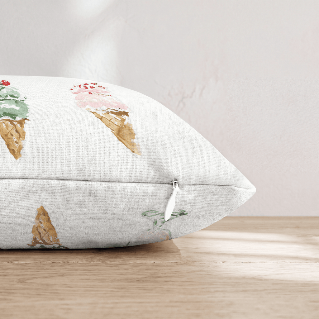 Ice Cream Cones Throw Pillow - Hillcroft Home