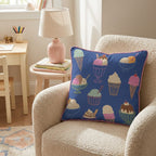 Ice Cream Pattern Throw Pillow - Hillcroft Home