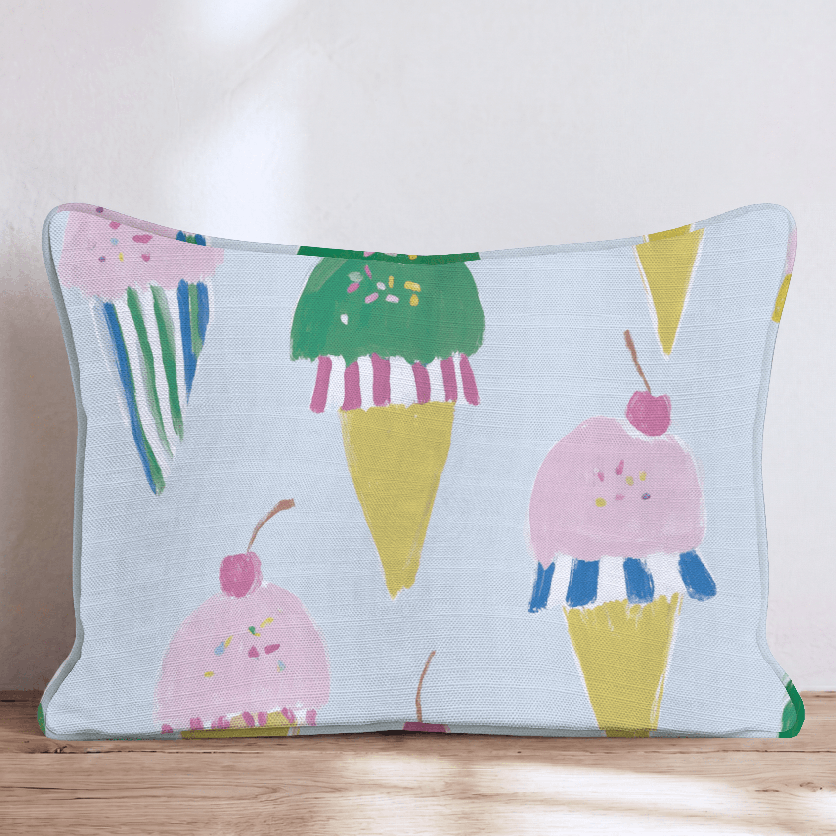 Ice Cream Treat Throw Pillow - Hillcroft Home