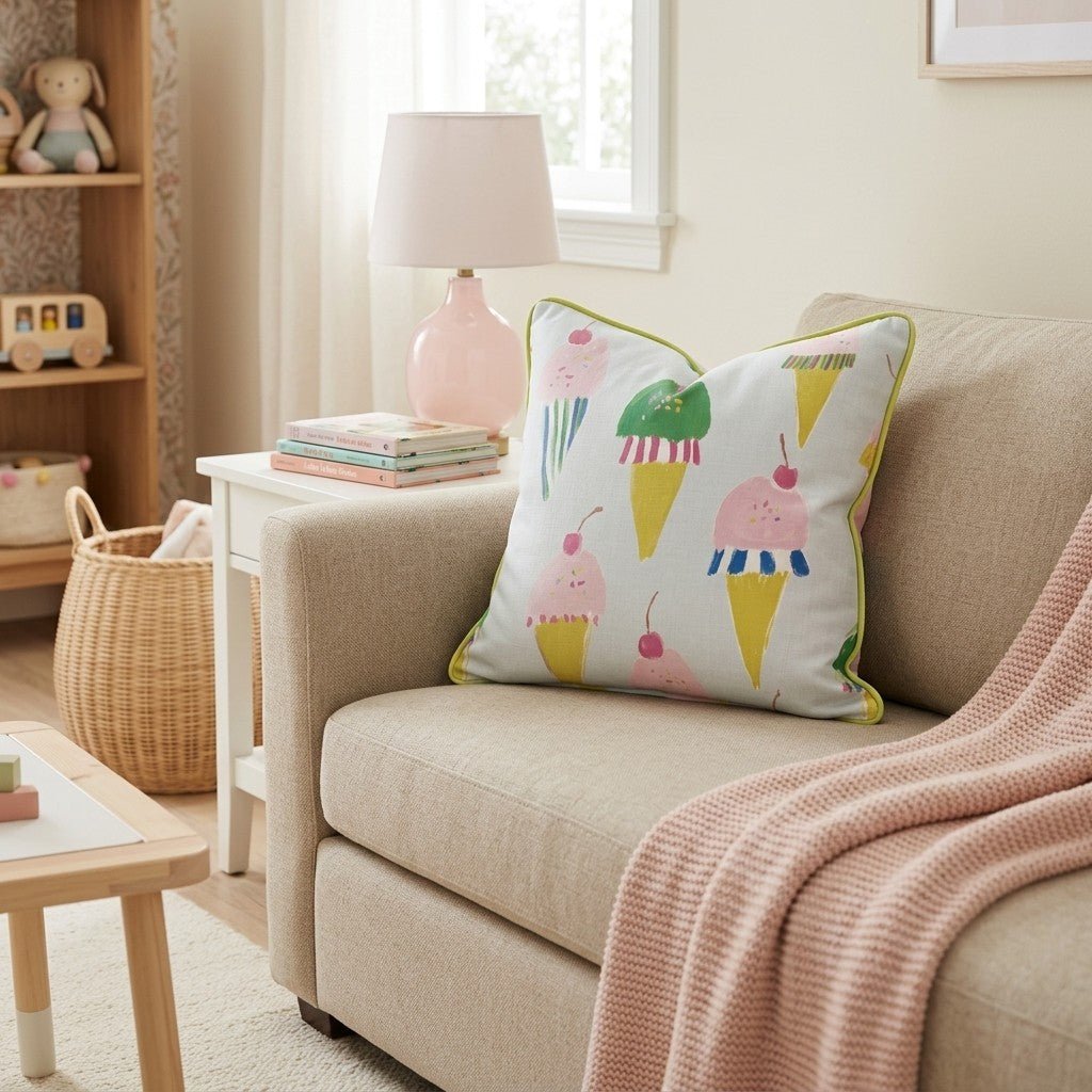 Ice Cream Treat Throw Pillow - Hillcroft Home