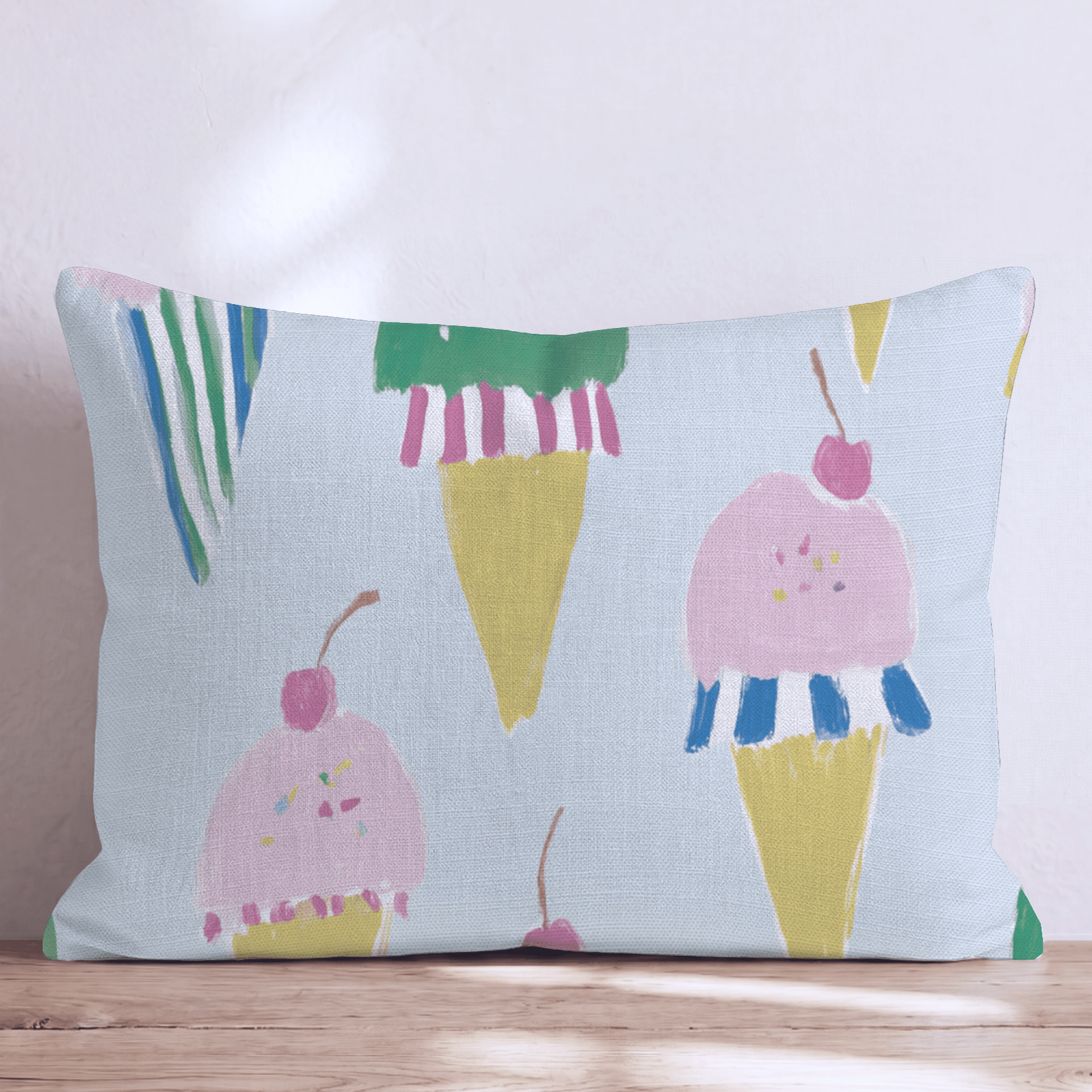 Ice Cream Treat Throw Pillow - Hillcroft Home