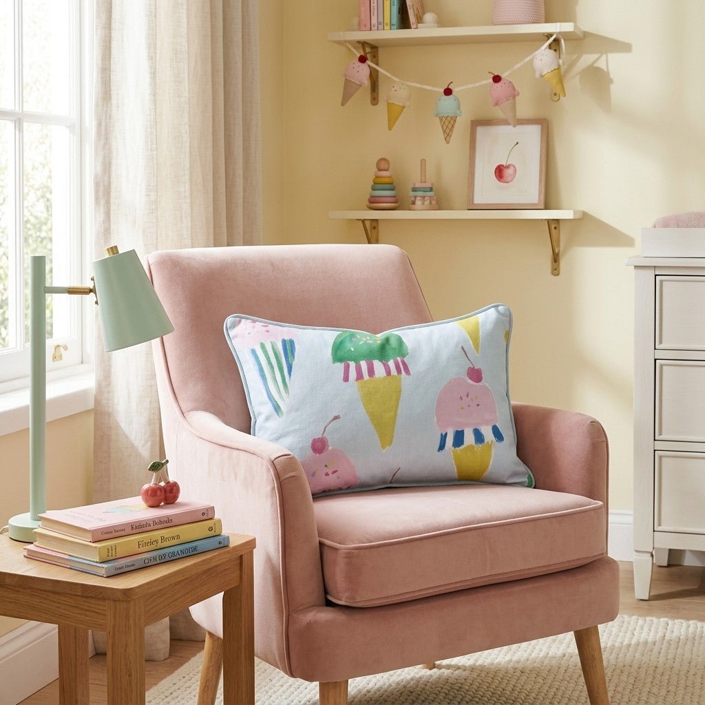 Ice Cream Treat Throw Pillow - Hillcroft Home