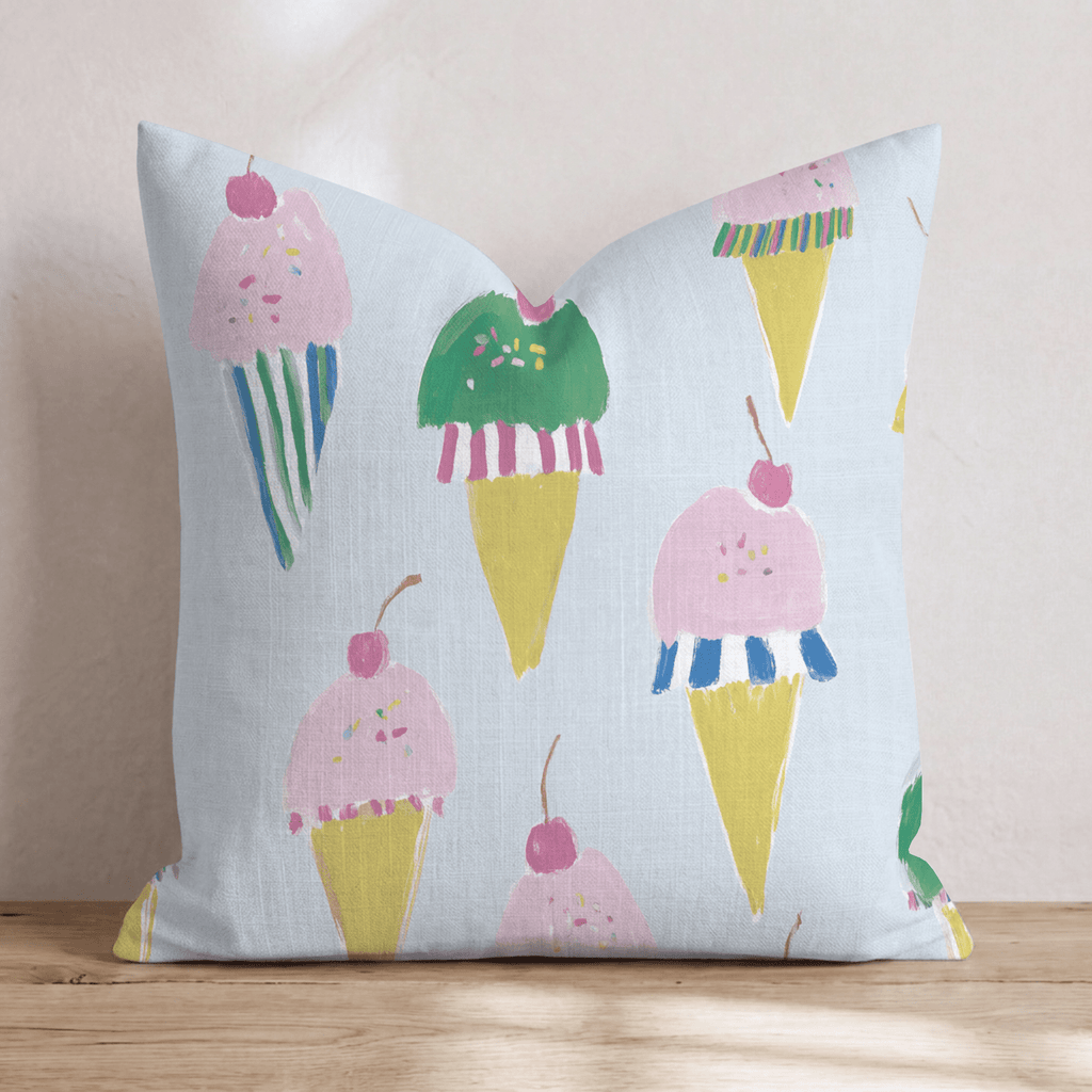 Ice Cream Treat Throw Pillow - Hillcroft Home