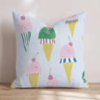 Ice Cream Treat Throw Pillow - Hillcroft Home