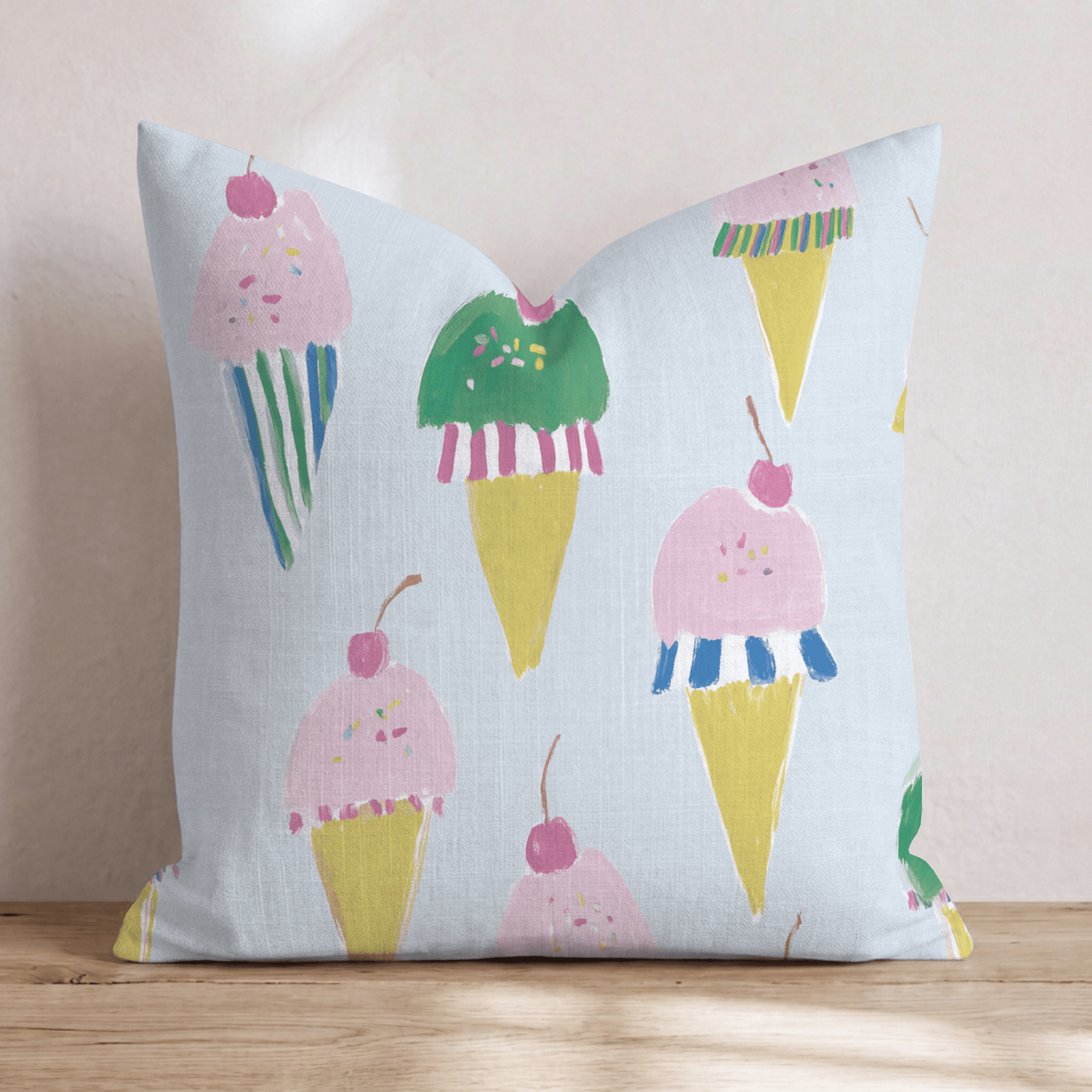 Ice Cream Treat Throw Pillow - Hillcroft Home