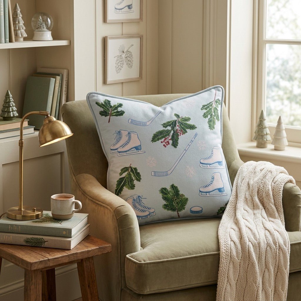 Ice Hockey Melody Throw Pillow - Hillcroft Home