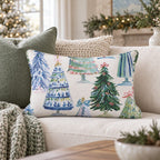 Icy Christmas Throw Pillow throw pillow - Hillcroft Home