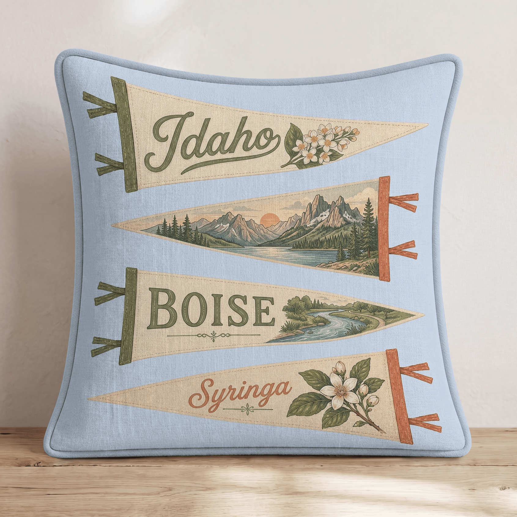 Idaho Pennant Throw Pillow - Hillcroft Home