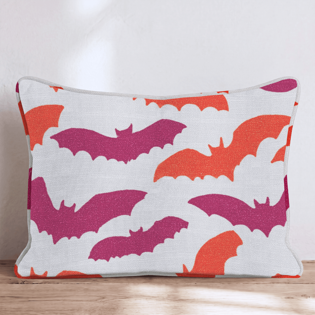 In Flight Bats Throw Pillow - Hillcroft Home