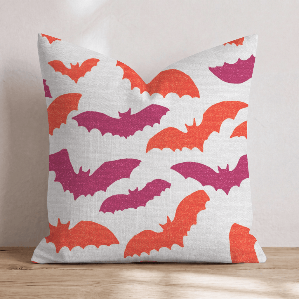 In Flight Bats Throw Pillow - Hillcroft Home
