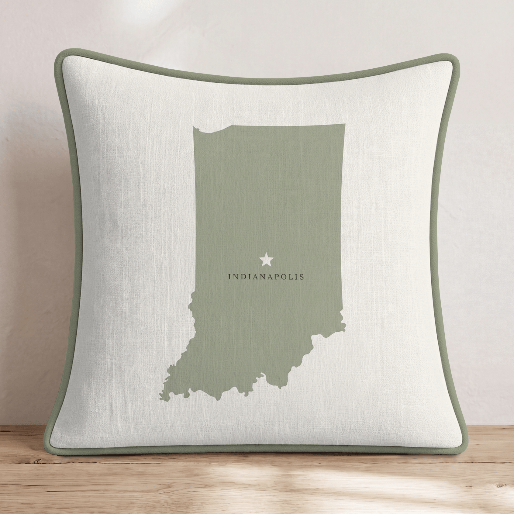 IndianaState Capital Throw Pillow - Hillcroft Home