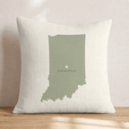 IndianaState Capital Throw Pillow - Hillcroft Home