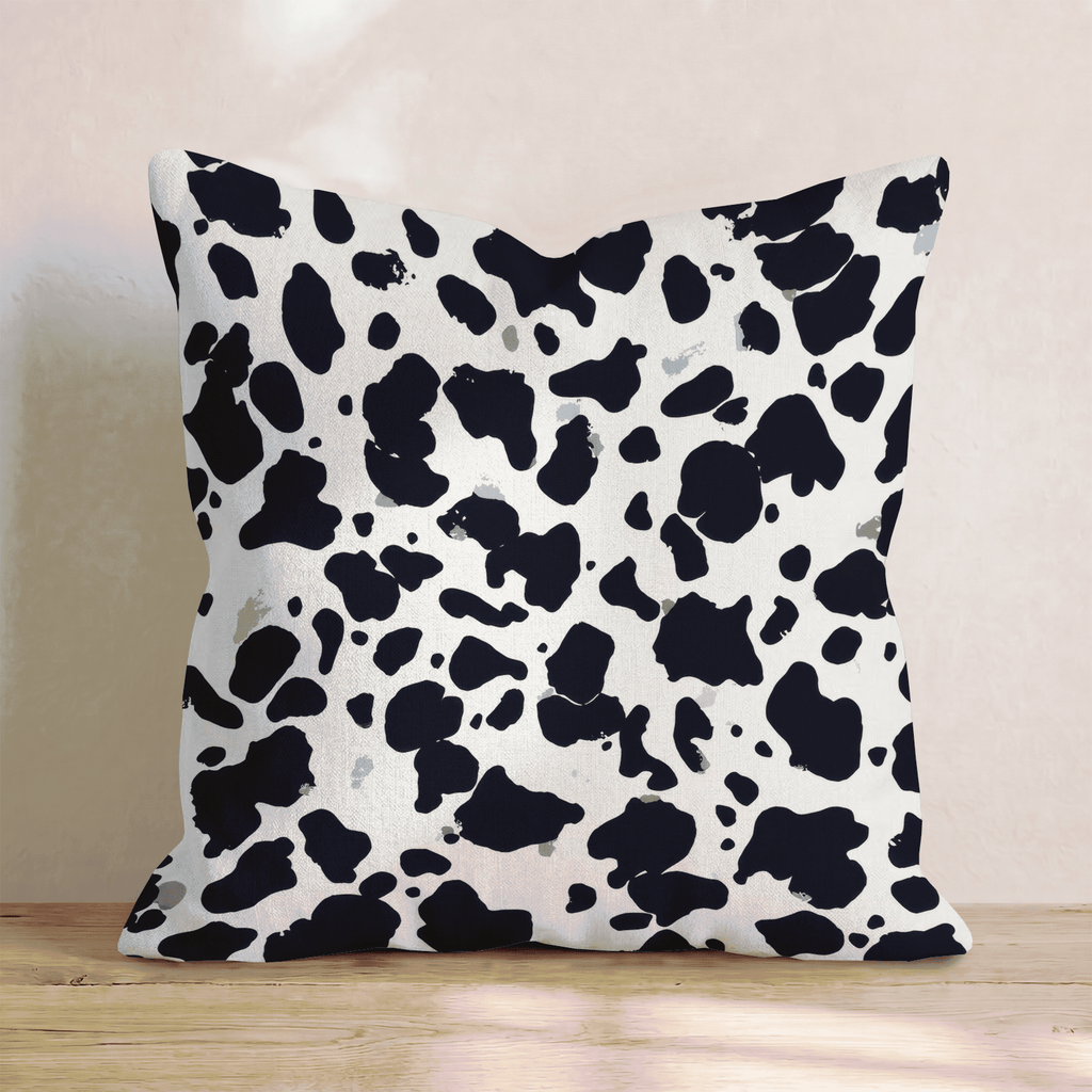Ink Blob Cow Throw Pillow - Hillcroft Home