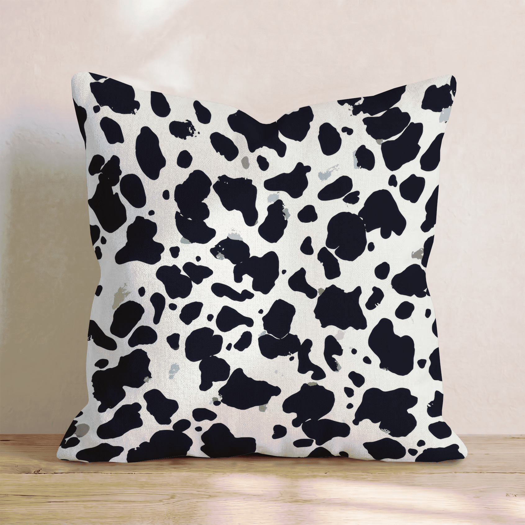 Ink Blob Cow Throw Pillow - Hillcroft Home