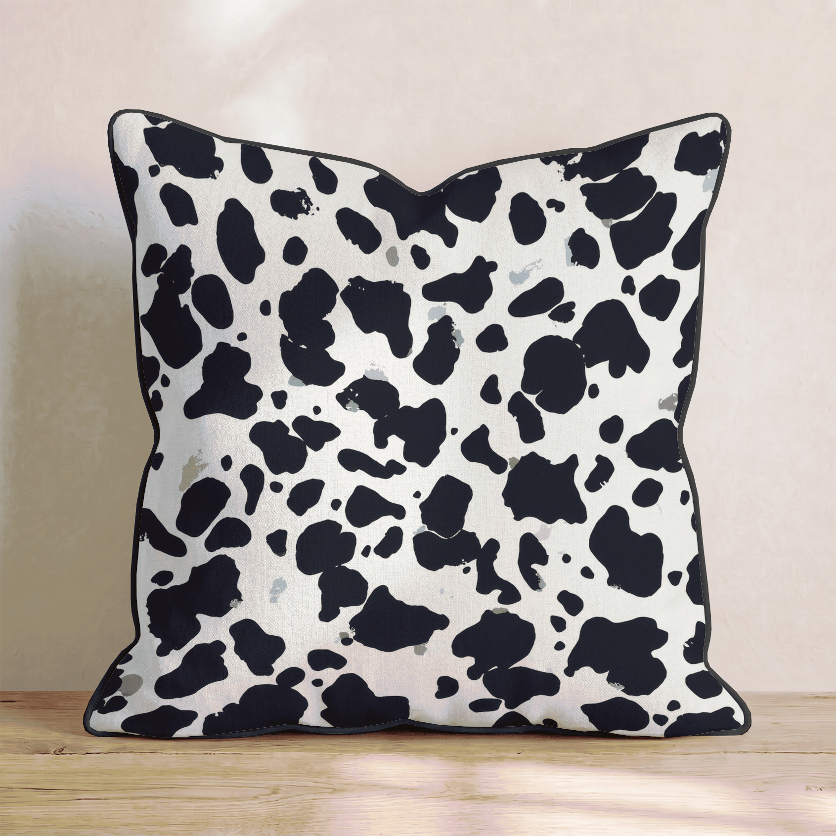 Ink Blob Cow Throw Pillow - Hillcroft Home