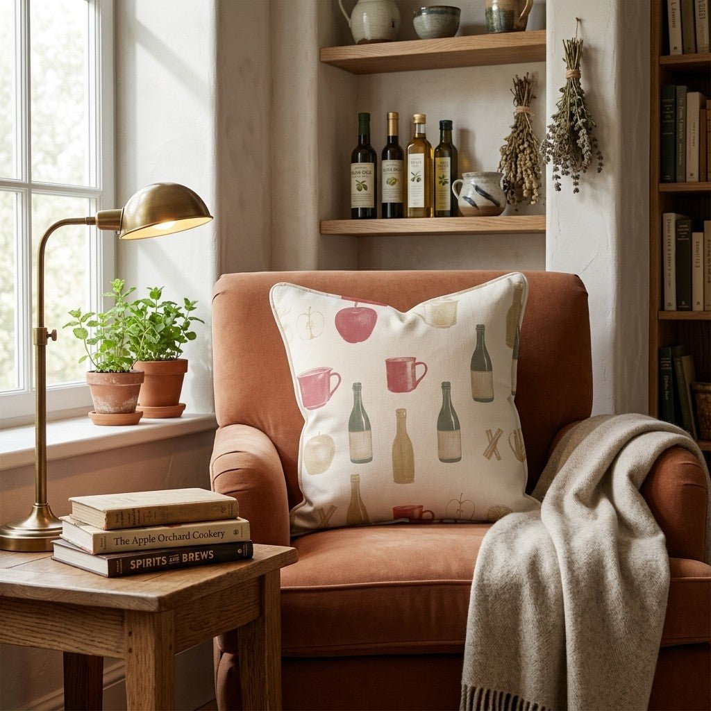 Ink-Line Cidery Throw Pillow - Hillcroft Home