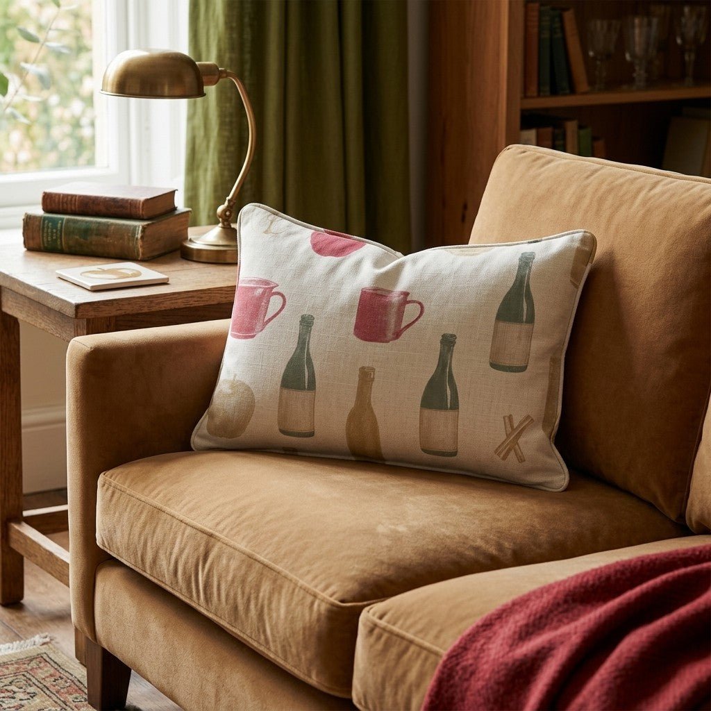 Ink-Line Cidery Throw Pillow - Hillcroft Home