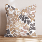 Ink-Washed Leaves Throw Pillow - Hillcroft Home
