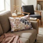 Ink-Washed Leaves Throw Pillow - Hillcroft Home