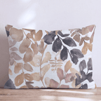 Ink-Washed Leaves Throw Pillow - Hillcroft Home