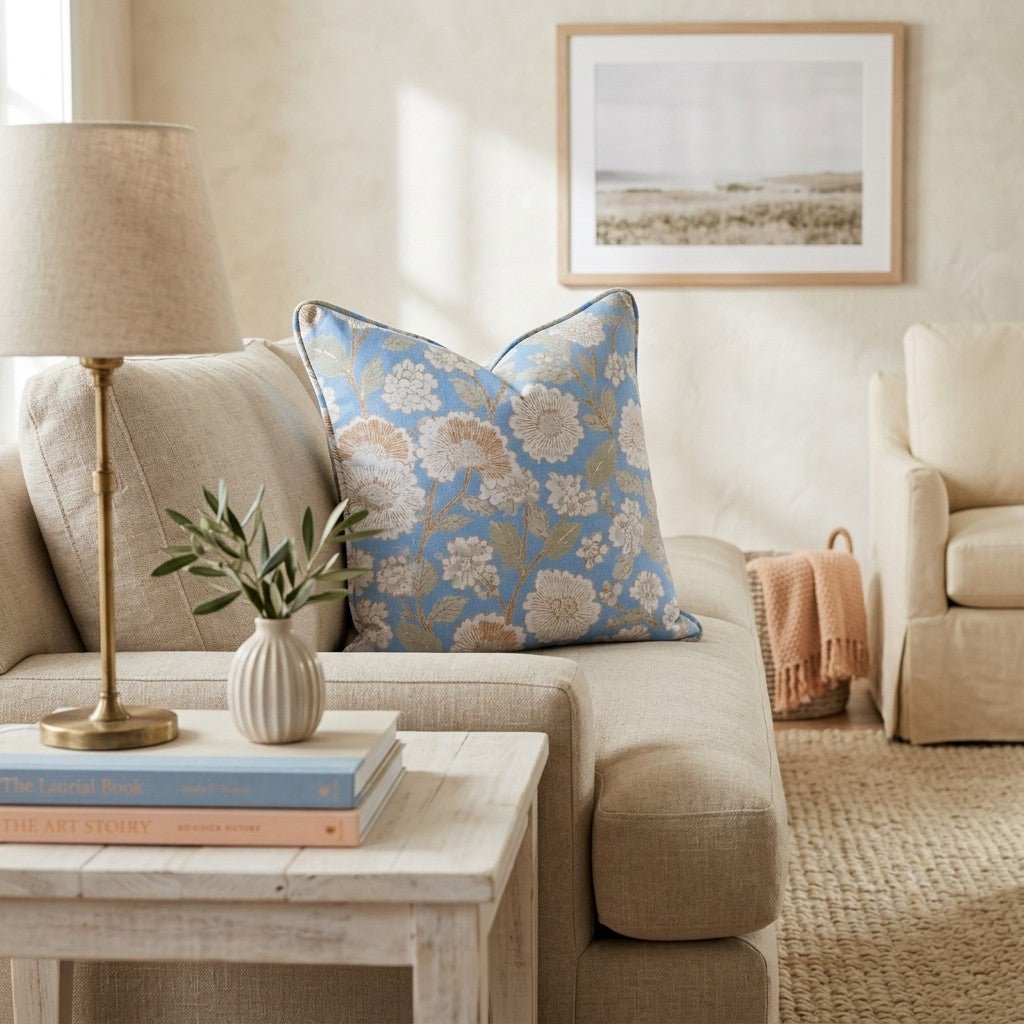 Inked Iris Throw Pillow - Hillcroft Home
