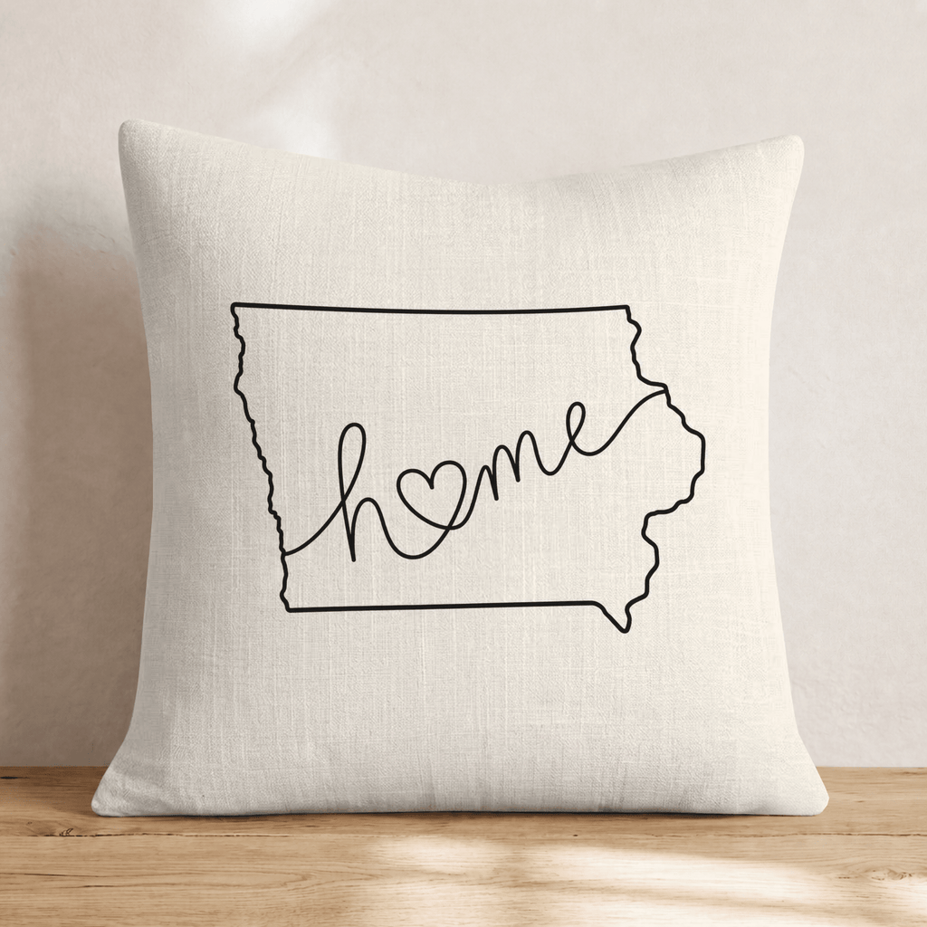 Iowa Home Throw Pillow - Hillcroft Home