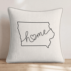 Iowa Home Throw Pillow - Hillcroft Home
