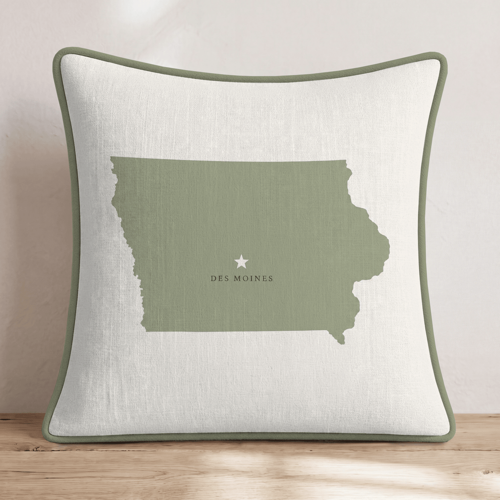 Iowa State Capital Throw Pillow - Hillcroft Home