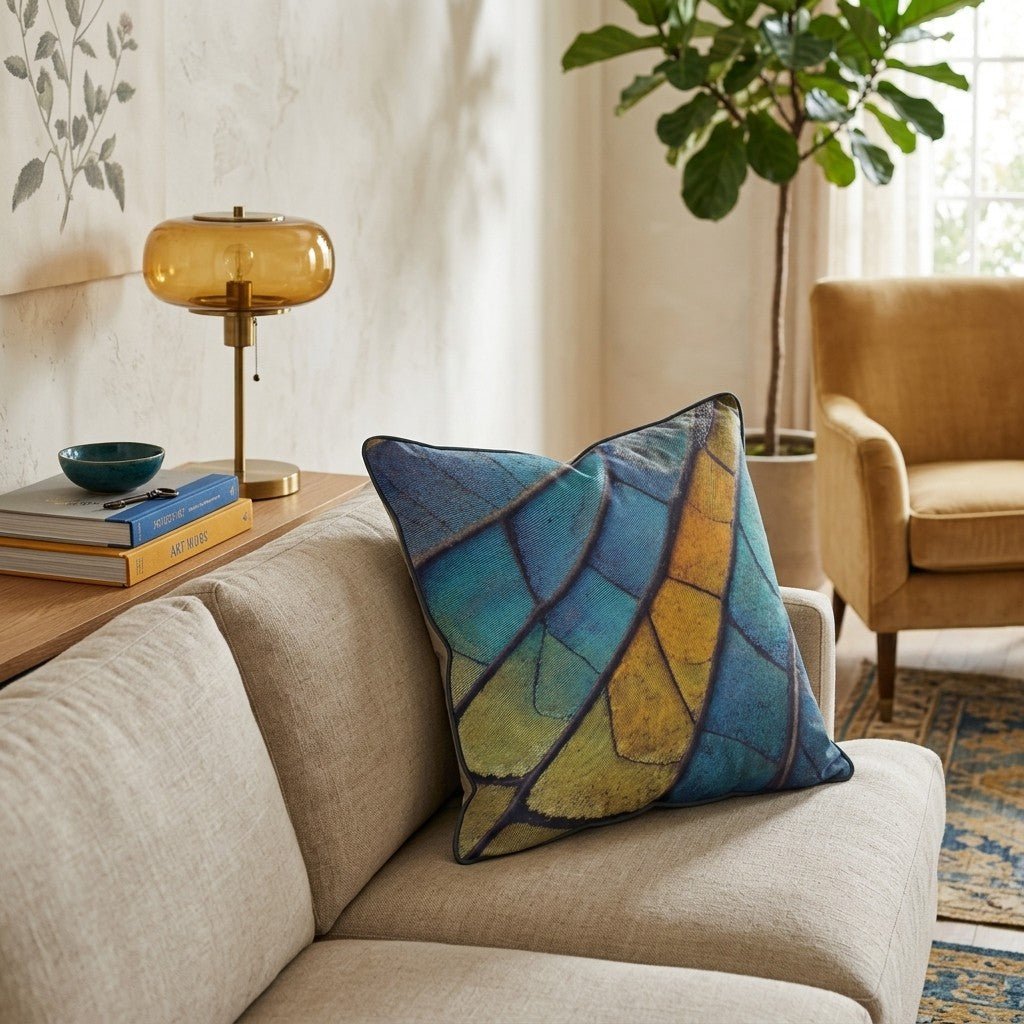 Iridescent Wing Close Up Throw Pillow - Hillcroft Home