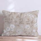 Ivory Botanical Throw Pillow - Hillcroft Home